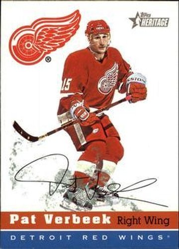 #187 Pat Verbeek - Detroit Red Wings - 2000-01 Topps Heritage Hockey