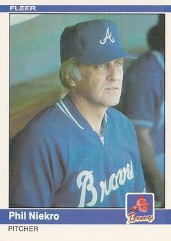 #187 Phil Niekro - Atlanta Braves - 1984 Fleer Baseball