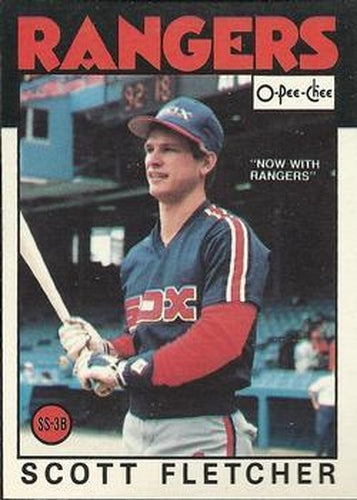 #187 Scott Fletcher - Texas Rangers - 1986 O-Pee-Chee Baseball