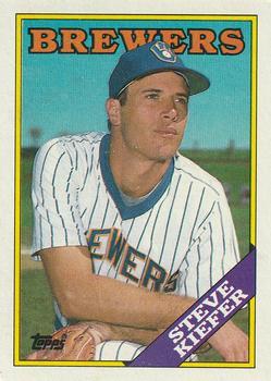 #187 Steve Kiefer - Milwaukee Brewers - 1988 Topps Baseball