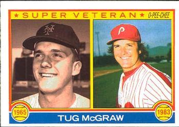 #187 Tug McGraw - New York Mets / Philadelphia Phillies - 1983 O-Pee-Chee Baseball