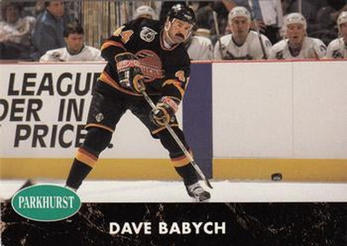 #187 Dave Babych - Vancouver Canucks - 1991-92 Parkhurst Hockey