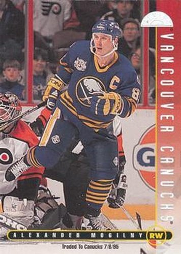 #187 Alexander Mogilny - Vancouver Canucks - 1995-96 Leaf Hockey