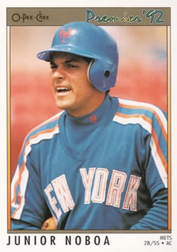 #187 Junior Noboa - New York Mets - 1992 O-Pee-Chee Premier Baseball