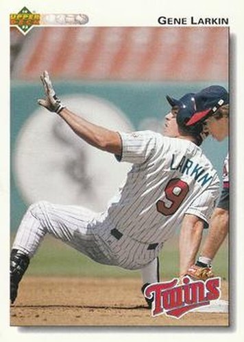 #187 Gene Larkin - Minnesota Twins - 1992 Upper Deck Baseball