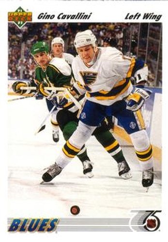#187 Gino Cavallini - St. Louis Blues - 1991-92 Upper Deck Hockey