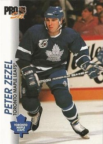 #187 Peter Zezel - Toronto Maple Leafs - 1992-93 Pro Set Hockey