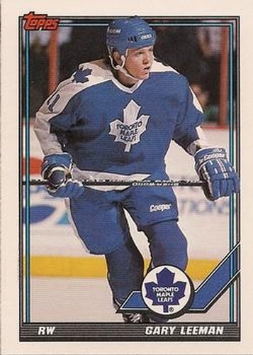 #188 Gary Leeman - Toronto Maple Leafs - 1991-92 Topps Hockey