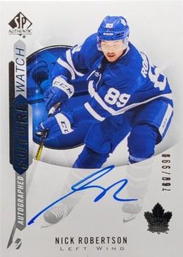 #188 Nick Robertson - Toronto Maple Leafs - 2020-21 SP Authentic Hockey