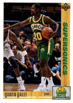 #188 Quintin Dailey - Seattle SuperSonics - 1991-92 Upper Deck Basketball