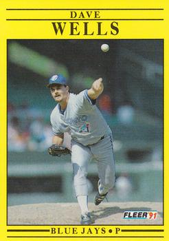 #188 Dave Wells - Toronto Blue Jays - 1991 Fleer Baseball
