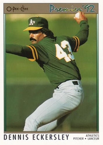 #188 Dennis Eckersley - Oakland Athletics - 1992 O-Pee-Chee Premier Baseball