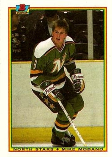 #188 Mike Modano - Minnesota North Stars - 1990-91 Bowman Hockey