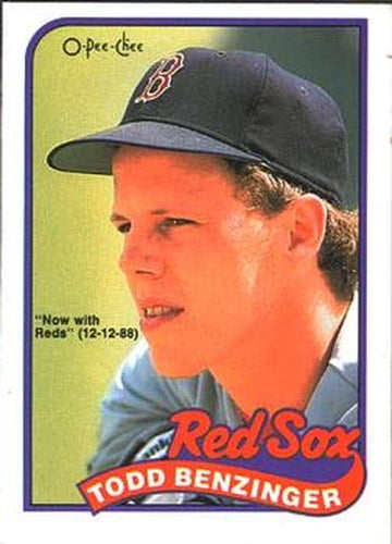 #188 Todd Benzinger - Cincinnati Reds - 1989 O-Pee-Chee Baseball