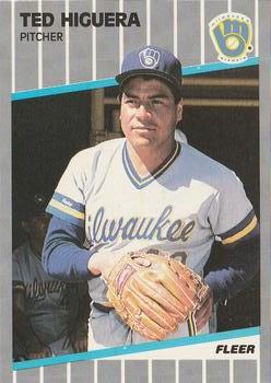#188 Ted Higuera - Milwaukee Brewers - 1989 Fleer Baseball