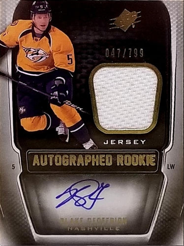#188 Blake Geoffrion - Nashville Predators - 2011-12 SPx Hockey
