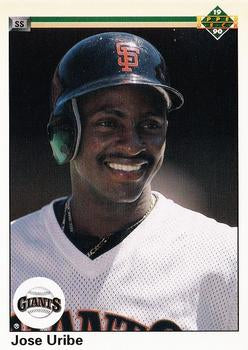 #188 Jose Uribe - San Francisco Giants - 1990 Upper Deck Baseball