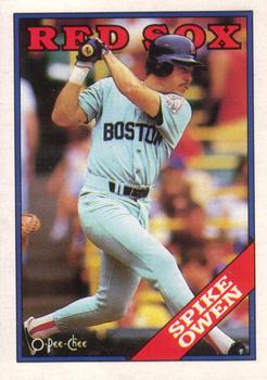 #188 Spike Owen - Boston Red Sox - 1988 O-Pee-Chee Baseball
