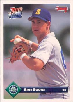 #188 Bret Boone - Seattle Mariners - 1993 Donruss Baseball