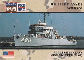 #188 Aggressive Class Mine Sweeper MSO - 1991 Pro Set Desert Storm
