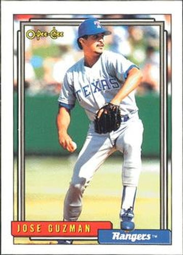 #188 Jose Guzman - Texas Rangers - 1992 O-Pee-Chee Baseball