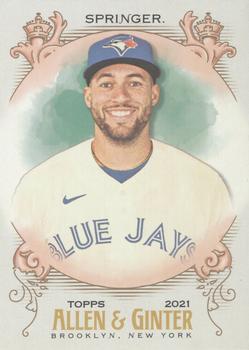 #188 George Springer - Toronto Blue Jays - 2021 Topps Allen & Ginter Baseball