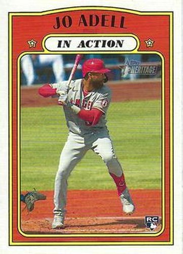 #188 Jo Adell - Los Angeles Angels - 2021 Topps Heritage Baseball