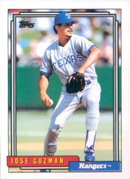 #188 Jose Guzman - Texas Rangers - 1992 Topps Baseball