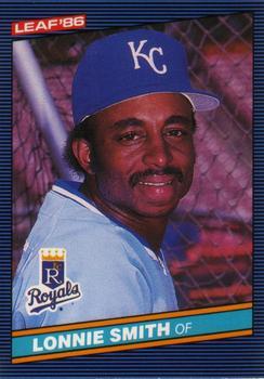 #188 Lonnie Smith - Kansas City Royals - 1986 Leaf Baseball