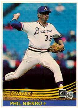 #188 Phil Niekro - Atlanta Braves - 1984 Donruss Baseball