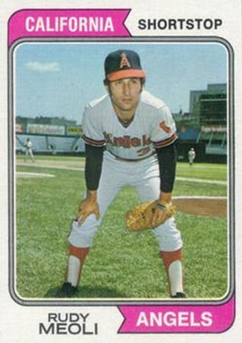 #188 Rudy Meoli - California Angels - 1974 Topps Baseball