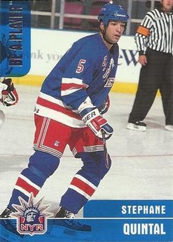#188 Stephane Quintal - New York Rangers - 1999-00 Be a Player Memorabilia Hockey