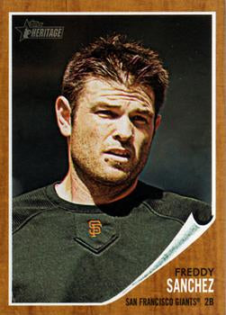 #188 Freddy Sanchez - San Francisco Giants - 2011 Topps Heritage Baseball