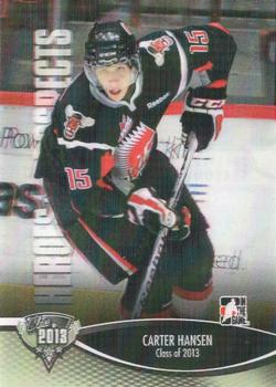 #188 Carter Hansen - Moose Jaw Warriors - 2012-13 In The Game Heroes and Prospects Hockey