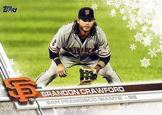 #HMW188 Brandon Crawford - San Francisco Giants - 2017 Topps Holiday Baseball