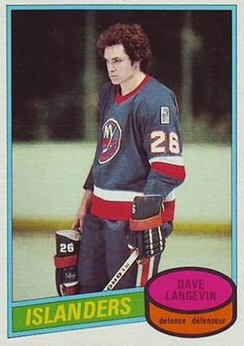 #188 Dave Langevin - New York Islanders - 1980-81 O-Pee-Chee Hockey