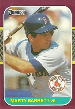 #188 Marty Barrett - Boston Red Sox - 1987 Donruss Opening Day Baseball