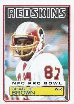 #188 Charlie Brown - Washington Redskins - 1983 Topps Football