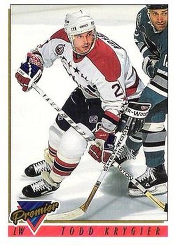 #188 Todd Krygier - Washington Capitals - 1993-94 Topps Premier Hockey