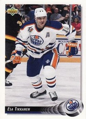 #188 Esa Tikkanen - Edmonton Oilers - 1992-93 Upper Deck Hockey