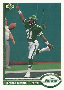 #188 Terance Mathis - New York Jets - 1991 Upper Deck Football