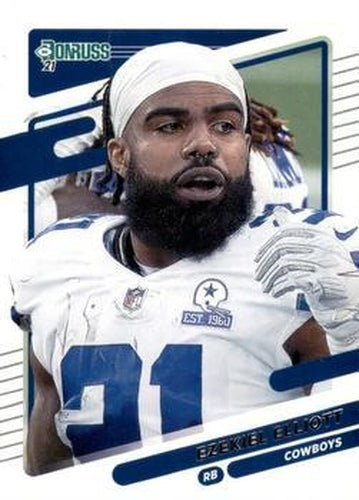 #188b Ezekiel Elliott - Dallas Cowboys - 2021 Donruss Football