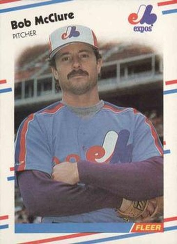 #189 Bob McClure - Montreal Expos - 1988 Fleer Baseball