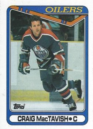 #189 Craig MacTavish - Edmonton Oilers - 1990-91 Topps Hockey