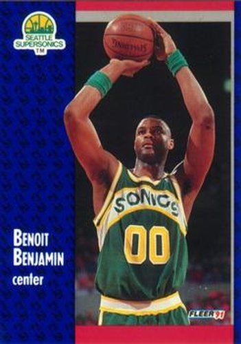 #189 Benoit Benjamin - Seattle SuperSonics - 1991-92 Fleer Basketball