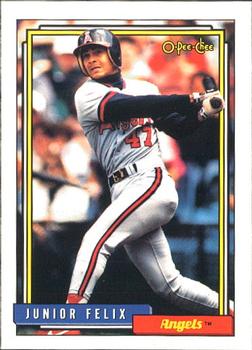 #189 Junior Felix - California Angels - 1992 O-Pee-Chee Baseball