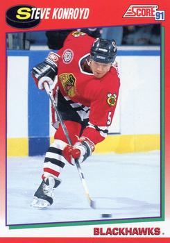 #189 Steve Konroyd - Chicago Blackhawks - 1991-92 Score Canadian Hockey