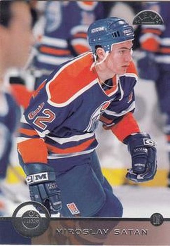 #189 Miroslav Satan - Edmonton Oilers - 1996-97 Leaf Hockey