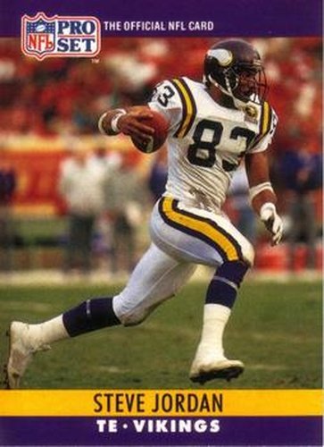 #189 Steve Jordan - Minnesota Vikings - 1990 Pro Set Football