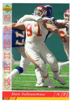 #189 Dan Saleaumua - Kansas City Chiefs - 1993 Upper Deck Football